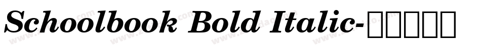 Schoolbook Bold Italic字体转换
